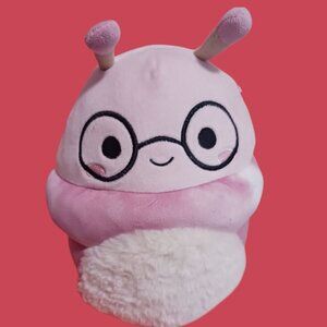 Squishmallows Christian Caterpillar  8" Pink  Plush With Glasses